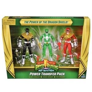 Playmates Power Rangers Re-Ignition Power Transfer Pack 3 Pack Black, Green, Red